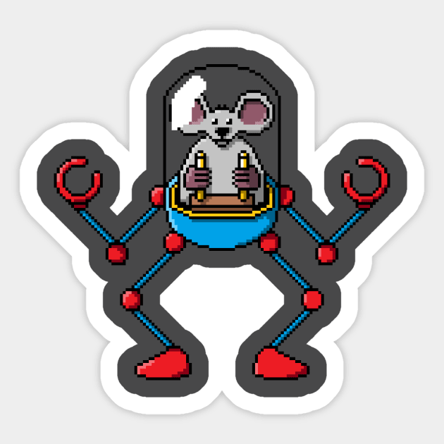 Pixel Robot Mouse 001 Sticker by Vampireslug